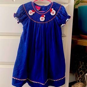 Santa smocked dress